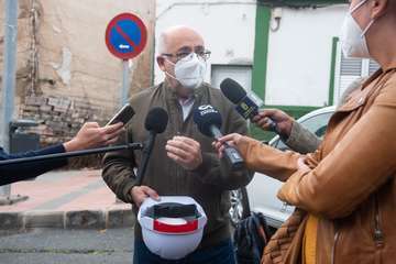 Visita a las obras de ensanche de la carretera de Melenara/Acfi Presss/TA.