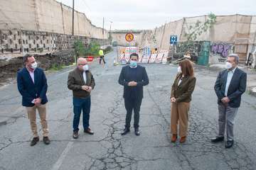 Visita a las obras de ensanche de la carretera de Melenara/Acfi Presss/TA.