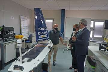 Román Rodríguez, vicepresidente del Gobierno de Canarias, visitó este viernes las instalaciones de la Plocan en Taliarte-Telde/Acfi Press.