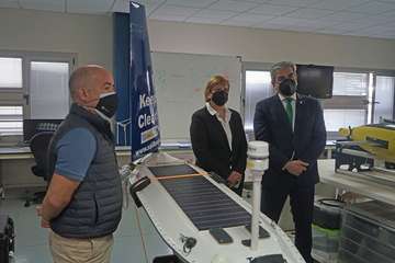 Román Rodríguez, vicepresidente del Gobierno de Canarias, visitó este viernes las instalaciones de la Plocan en Taliarte-Telde/Acfi Press.