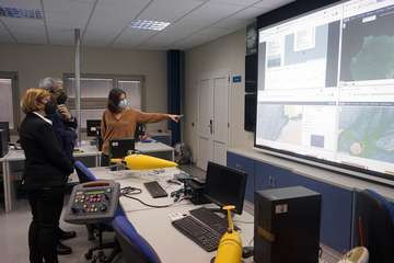Román Rodríguez, vicepresidente del Gobierno de Canarias, visitó este viernes las instalaciones de la Plocan en Taliarte-Telde/Acfi Press.
