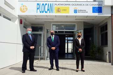 Román Rodríguez, vicepresidente del Gobierno de Canarias, visitó este viernes las instalaciones de la Plocan en Taliarte-Telde/Acfi Press.