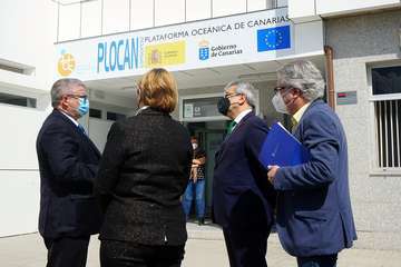 Román Rodríguez, vicepresidente del Gobierno de Canarias, visitó este viernes las instalaciones de la Plocan en Taliarte-Telde/Acfi Press.