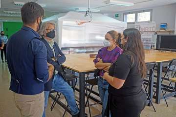 Noemí Santana aborda con Yrichen en Telde las adicciones tecnológicas de los jóvenes/Acfi Press.