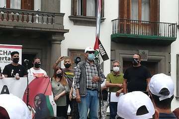 Marcha en la capital grancanaria por la libertad del pueblo saharaui/TA.