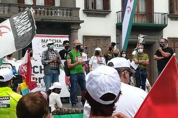 Marcha en la capital grancanaria por la libertad del pueblo saharaui/TA.