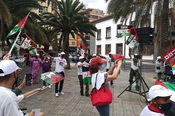 Marcha en la capital grancanaria por la libertad del pueblo saharaui/TA.