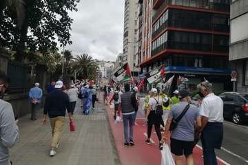 Marcha en la capital grancanaria por la libertad del pueblo saharaui/TA.