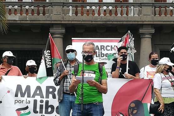 Marcha en la capital grancanaria por la libertad del pueblo saharaui/TA.