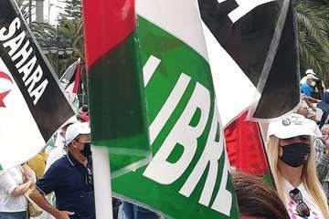 Marcha en la capital grancanaria por la libertad del pueblo saharaui/TA.