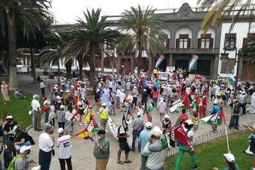 Marcha en la capital grancanaria por la libertad del pueblo saharaui/TA.