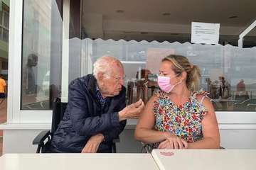 Sonsoles Martín y Gonzalo Acosta, esta mañana en la capital grancanaria/TA.