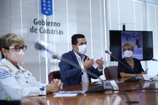 Alejandro Ramos, en la presentación de la campaña de seguridad en el sector de la construcción/TA y Acfi Press.