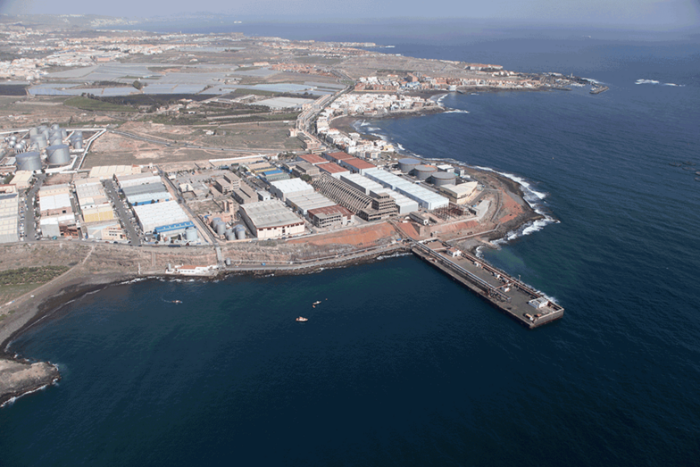 Vista aérea de la zona industrial de Salinetas-Cinsa/TA.