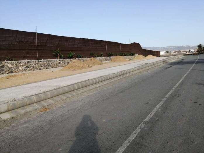 Obra de ensanche de la carretera de Melenara/TA.