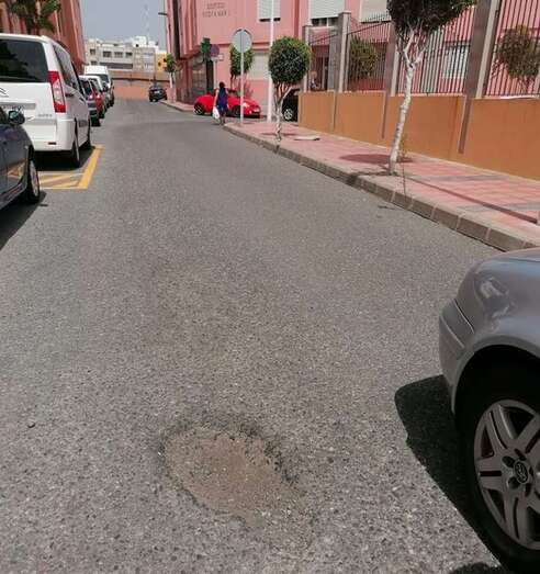 Bache en una calle de Marpequeña/TA.