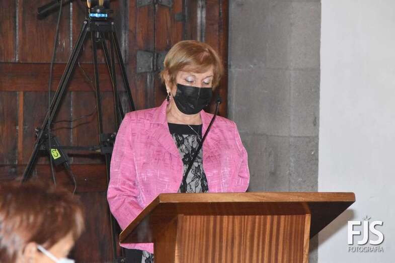 Gregoria González, en el momento de la lectura del manifiesto/TA.