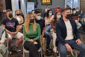 Asamblea de los Jóvenes Nacionalistas de CC de Telde, celebrada este martes en la sede del Círculo Cultural/TA.