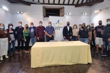 Asamblea de los Jóvenes Nacionalistas de CC de Telde, celebrada este martes en la sede del Círculo Cultural/TA.