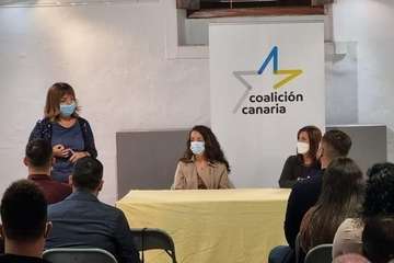 Asamblea de los Jóvenes Nacionalistas de CC de Telde, celebrada este martes en la sede del Círculo Cultural/TA.