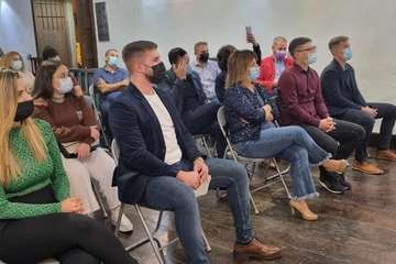 Asamblea de los Jóvenes Nacionalistas de CC de Telde, celebrada este martes en la sede del Círculo Cultural/TA.