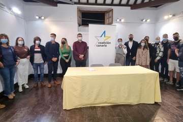 Asamblea de los Jóvenes Nacionalistas de CC de Telde, celebrada este martes en la sede del Círculo Cultural/TA.