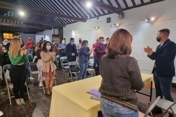 Asamblea de los Jóvenes Nacionalistas de CC de Telde, celebrada este martes en la sede del Círculo Cultural/TA.