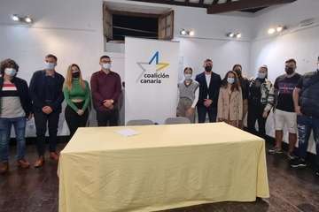 Asamblea de los Jóvenes Nacionalistas de CC de Telde, celebrada este martes en la sede del Círculo Cultural/TA.