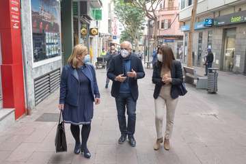 Visita institucional de Antonio Morales, presidente del Cabildo, al municipio de Telde(TA y Francisco Javier Santana.