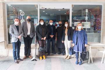 Visita institucional de Antonio Morales, presidente del Cabildo, al municipio de Telde(TA y Francisco Javier Santana.