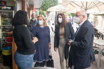 Visita institucional de Antonio Morales, presidente del Cabildo, al municipio de Telde(TA y Francisco Javier Santana.