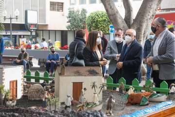 Visita institucional de Antonio Morales, presidente del Cabildo, al municipio de Telde(TA y Francisco Javier Santana.