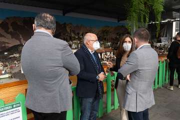 Visita institucional de Antonio Morales, presidente del Cabildo, al municipio de Telde(TA y Francisco Javier Santana.