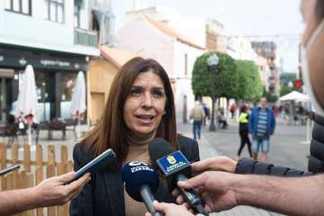 Visita institucional de Antonio Morales, presidente del Cabildo, al municipio de Telde(TA y Francisco Javier Santana.