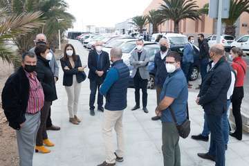 Visita institucional de Antonio Morales, presidente del Cabildo, al municipio de Telde(TA y Francisco Javier Santana.