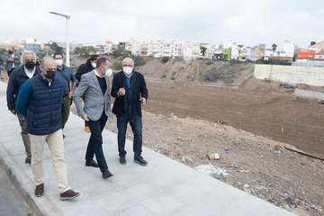 Visita institucional de Antonio Morales, presidente del Cabildo, al municipio de Telde(TA y Francisco Javier Santana.