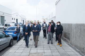 Visita institucional de Antonio Morales, presidente del Cabildo, al municipio de Telde(TA y Francisco Javier Santana.