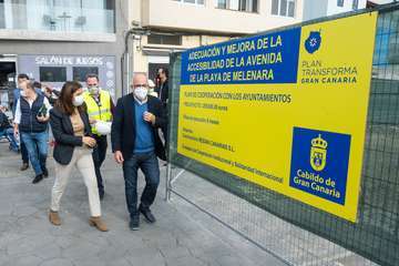 Visita institucional de Antonio Morales, presidente del Cabildo, al municipio de Telde(TA y Francisco Javier Santana.