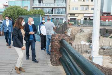 Visita institucional de Antonio Morales, presidente del Cabildo, al municipio de Telde(TA y Francisco Javier Santana.