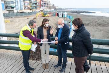 Visita institucional de Antonio Morales, presidente del Cabildo, al municipio de Telde(TA y Francisco Javier Santana.