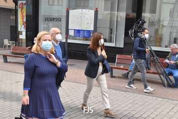 Visita institucional de Antonio Morales, presidente del Cabildo, al municipio de Telde(TA y Francisco Javier Santana.