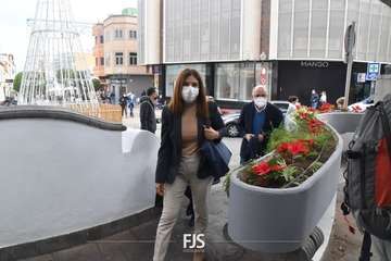 Visita institucional de Antonio Morales, presidente del Cabildo, al municipio de Telde(TA y Francisco Javier Santana.