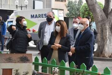 Visita institucional de Antonio Morales, presidente del Cabildo, al municipio de Telde(TA y Francisco Javier Santana.