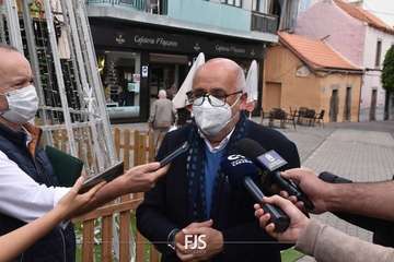 Visita institucional de Antonio Morales, presidente del Cabildo, al municipio de Telde(TA y Francisco Javier Santana.