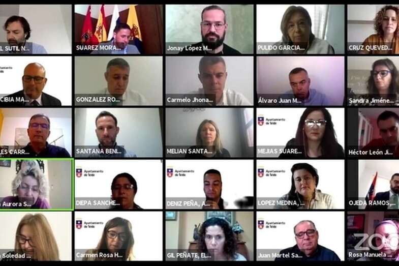 Debido a la incidencia de la pandemia, el Pleno municipal volvió a celebrarse de manera telemática / TA