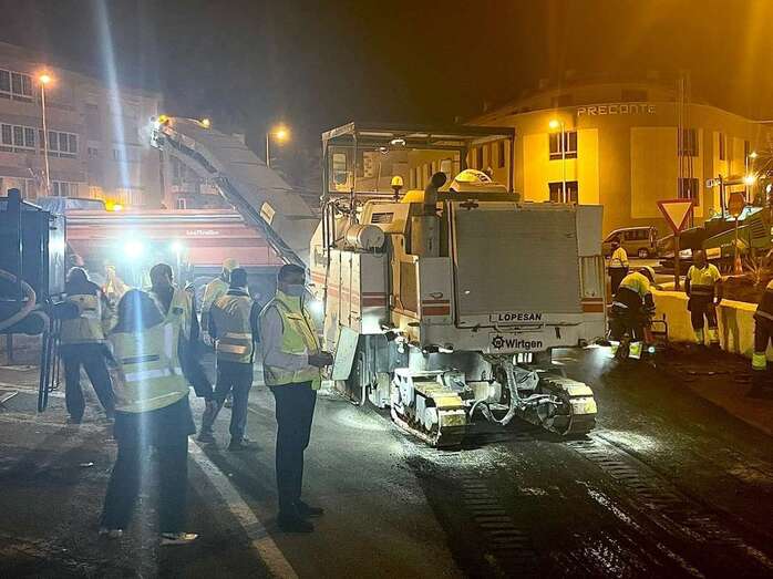 Imagen de las obras de asfaltado/TA.