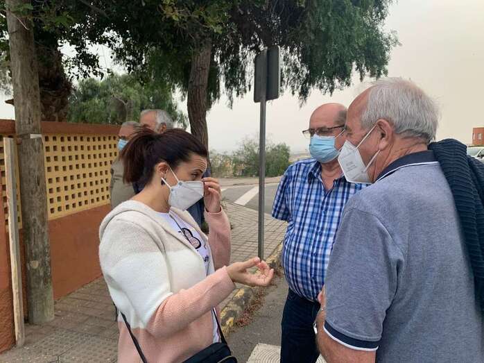 La nueva presidenta del PP, Sonia Cáceres, durante la visita/TA.