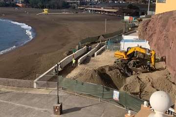 Obras de modernización de la avenida marítima de Melenara/TA.