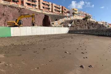 Obras de modernización de la avenida marítima de Melenara/TA.