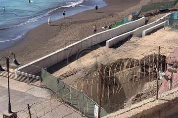 Obras de modernización de la avenida marítima de Melenara/TA.